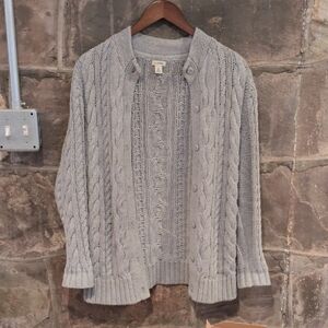 LL Bean, Cable Knit Cardigan